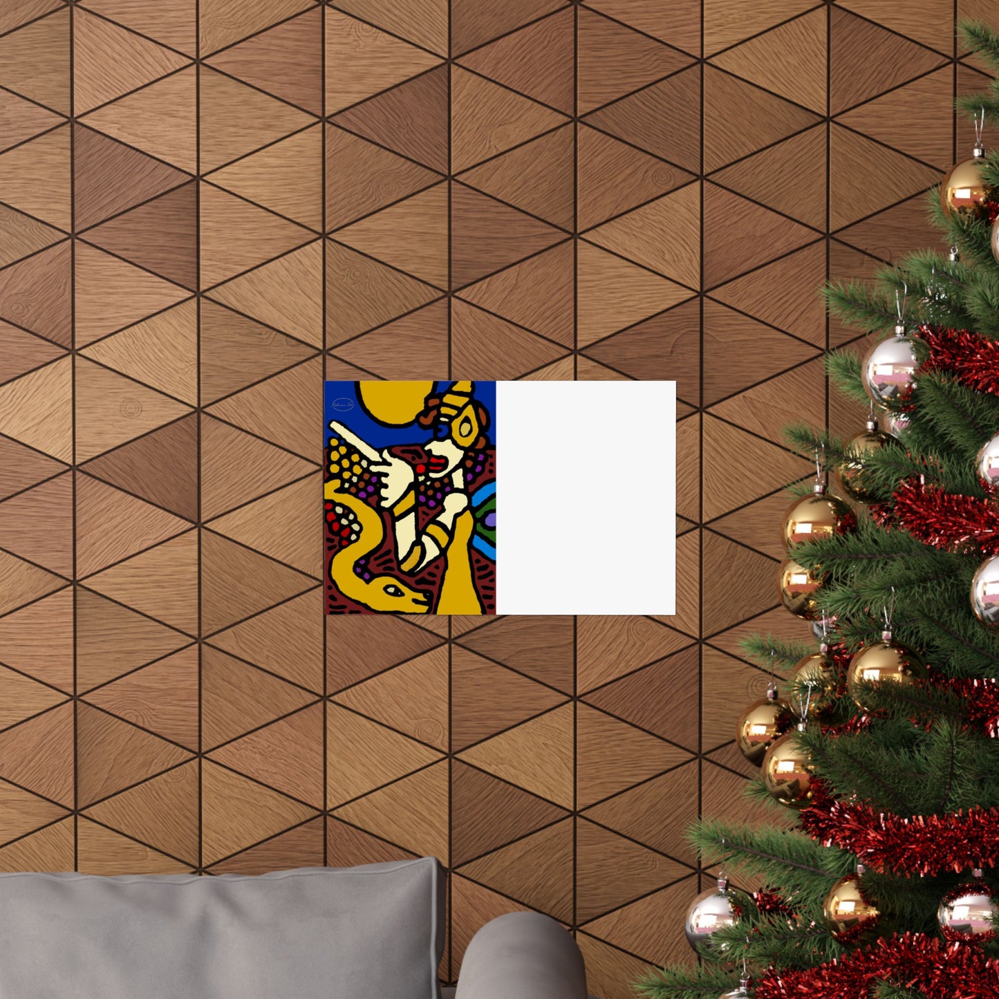 The golden snake being blessed by the fairy Matte Poster Horizontal (Small)