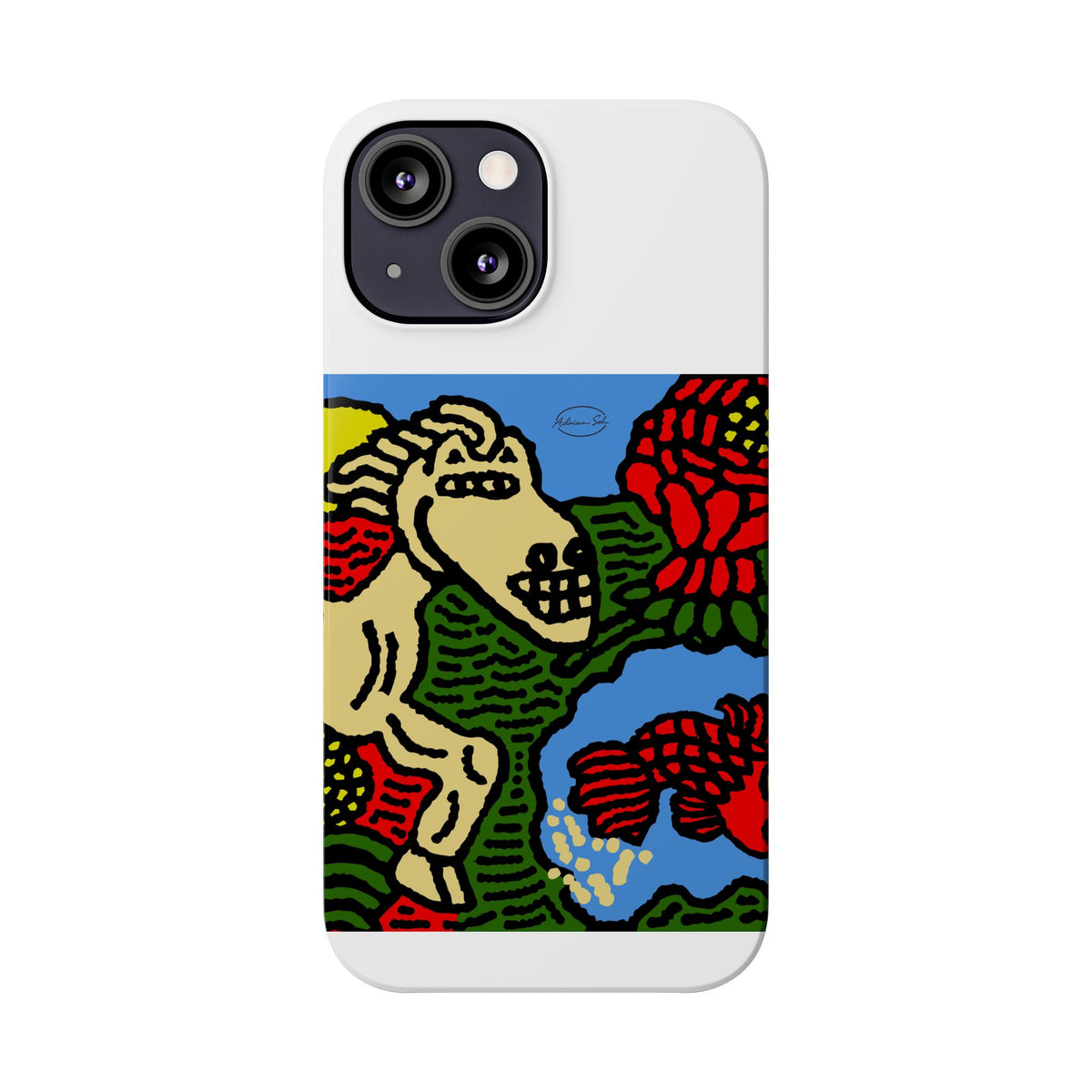 Galloping carefree through life Slim Phone Case