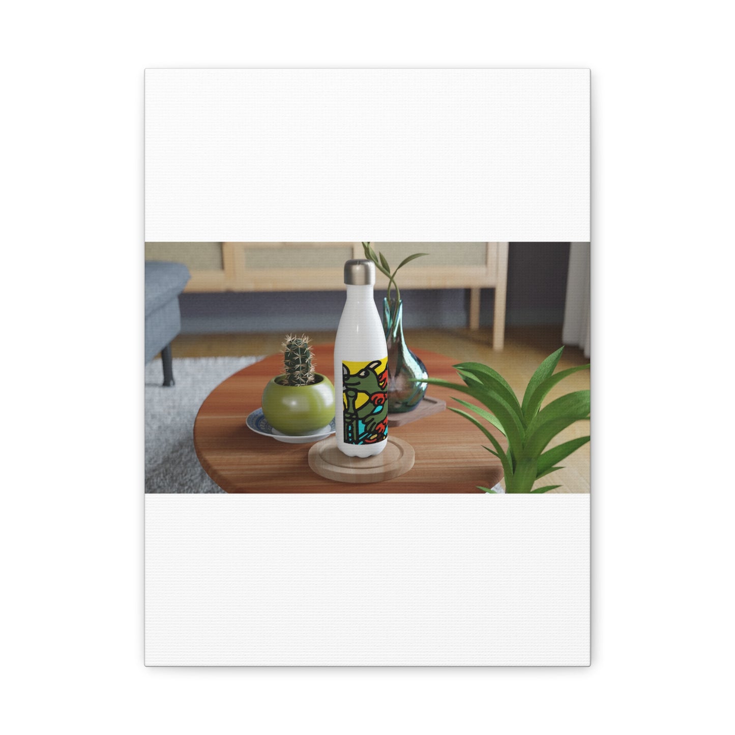 Two dragons enjoying a feast together Canvas (Small)