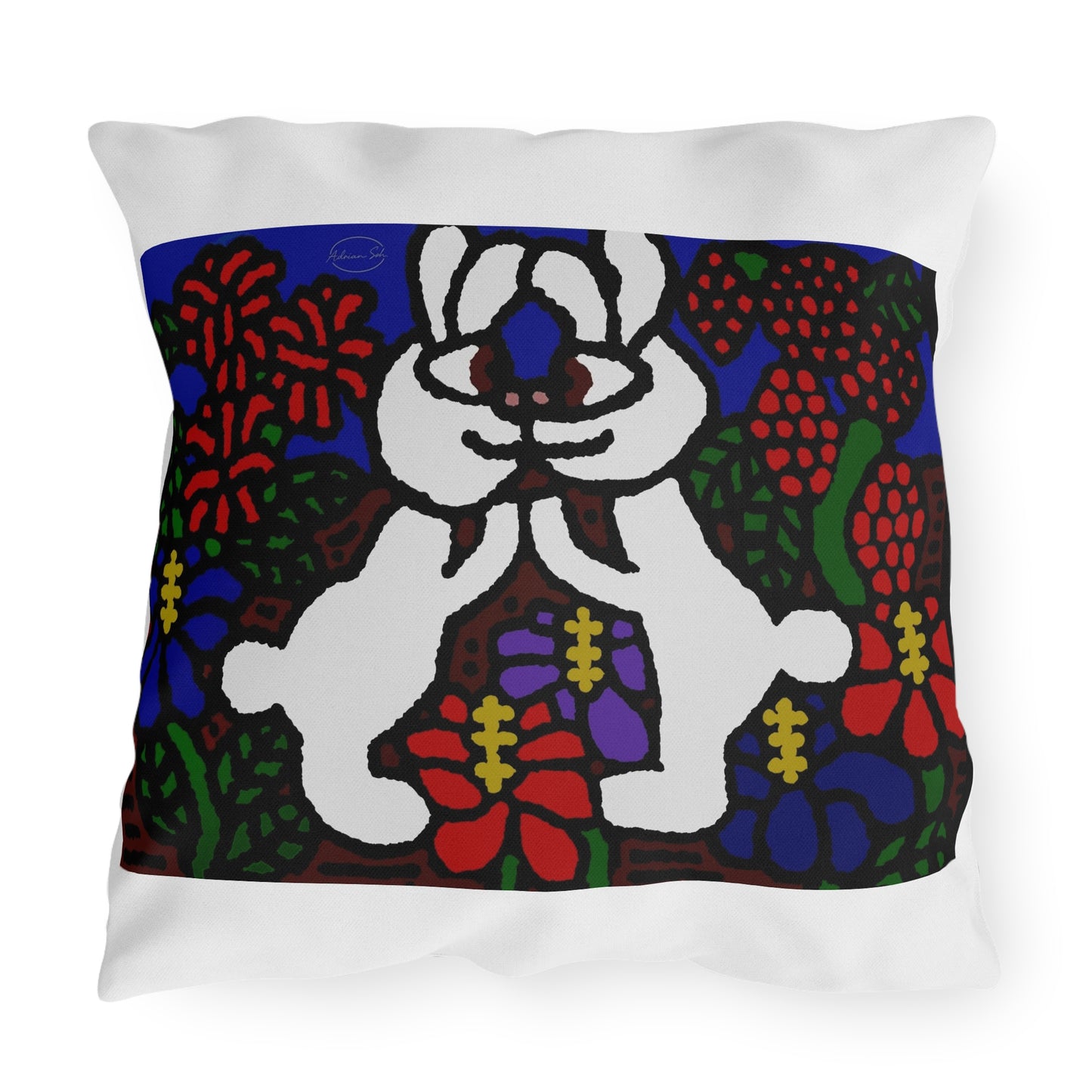 Bunnies in love — Outdoor Pillow
