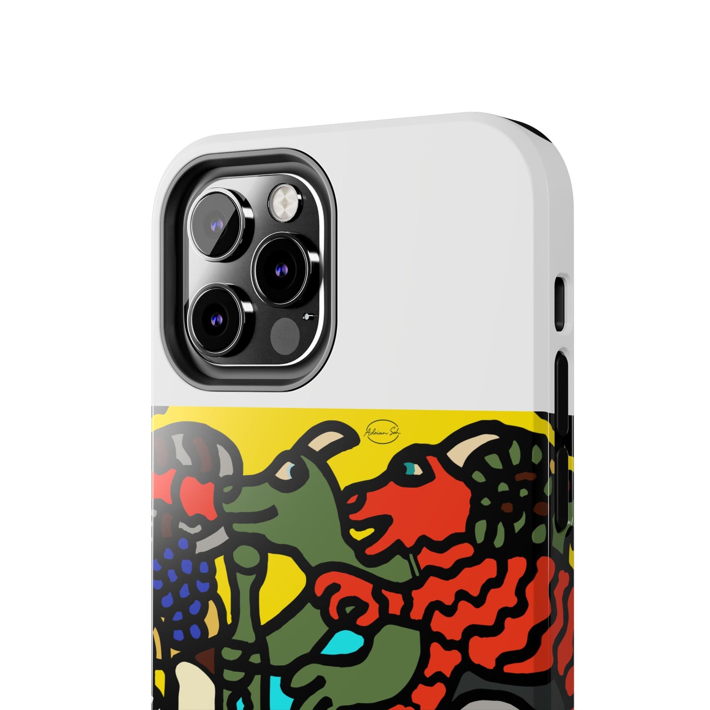 Two dragons enjoying a feast together Tough Phone Case