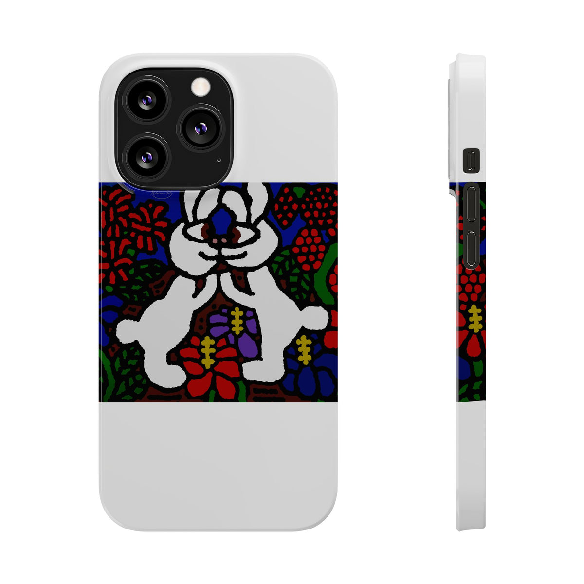 Bunnies in love Slim Phone Case