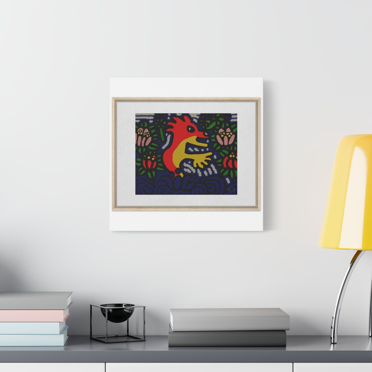 Breaking through the surface of a lotus pond Canvas (Small)