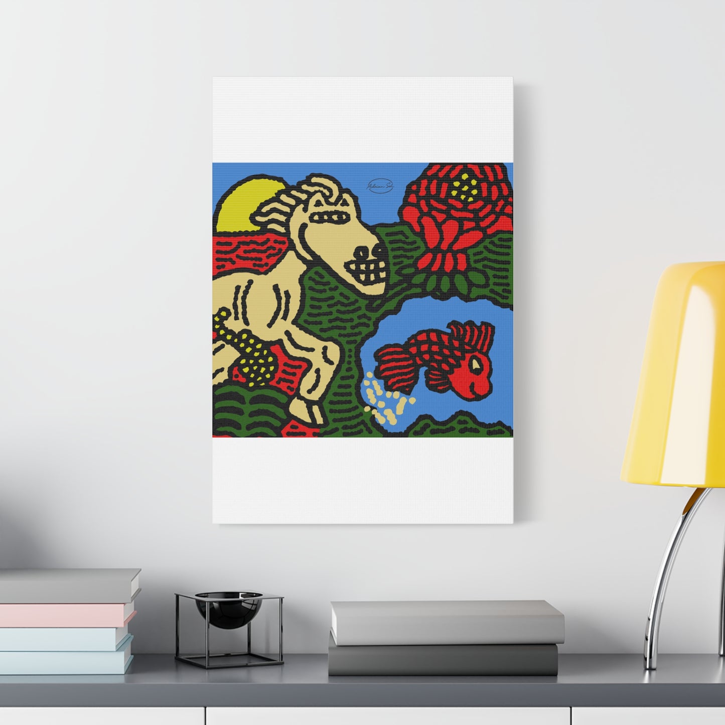 Galloping carefree through life Canvas (Large)