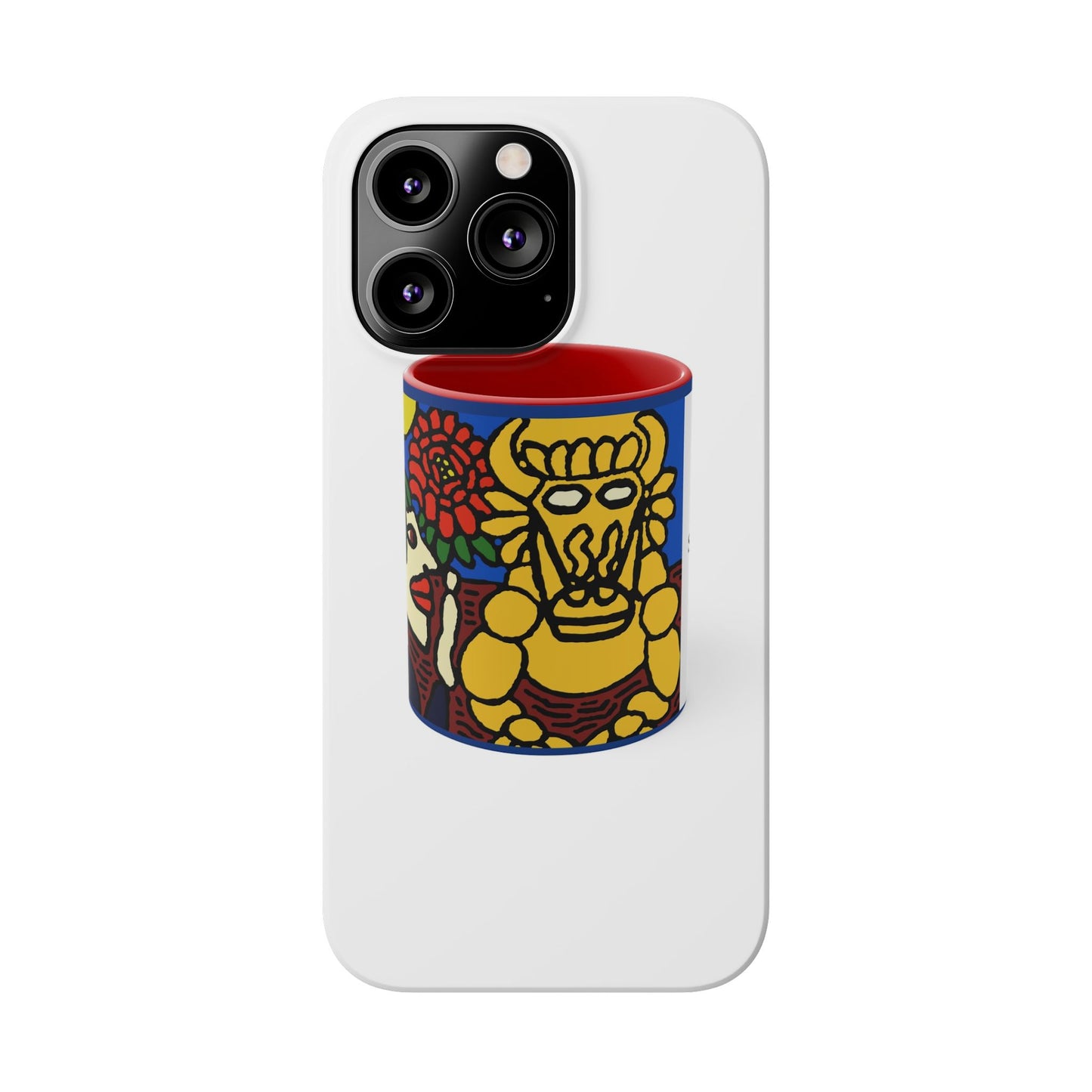 The warrior hailing the mighty golden dragon Slim Phone Case