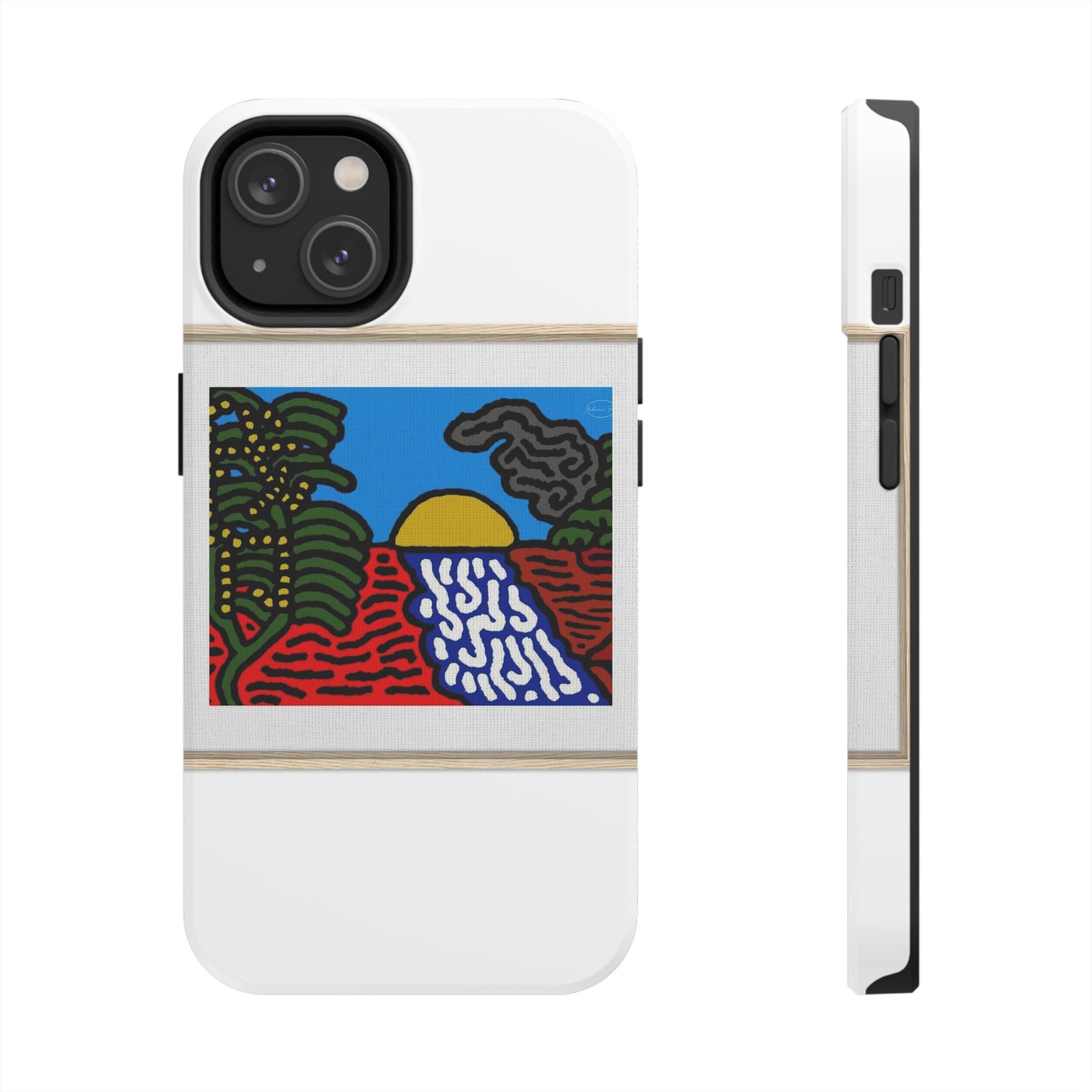The river that joins the Australian wattle and Lebanese cedar tree in friendship Tough Phone Case