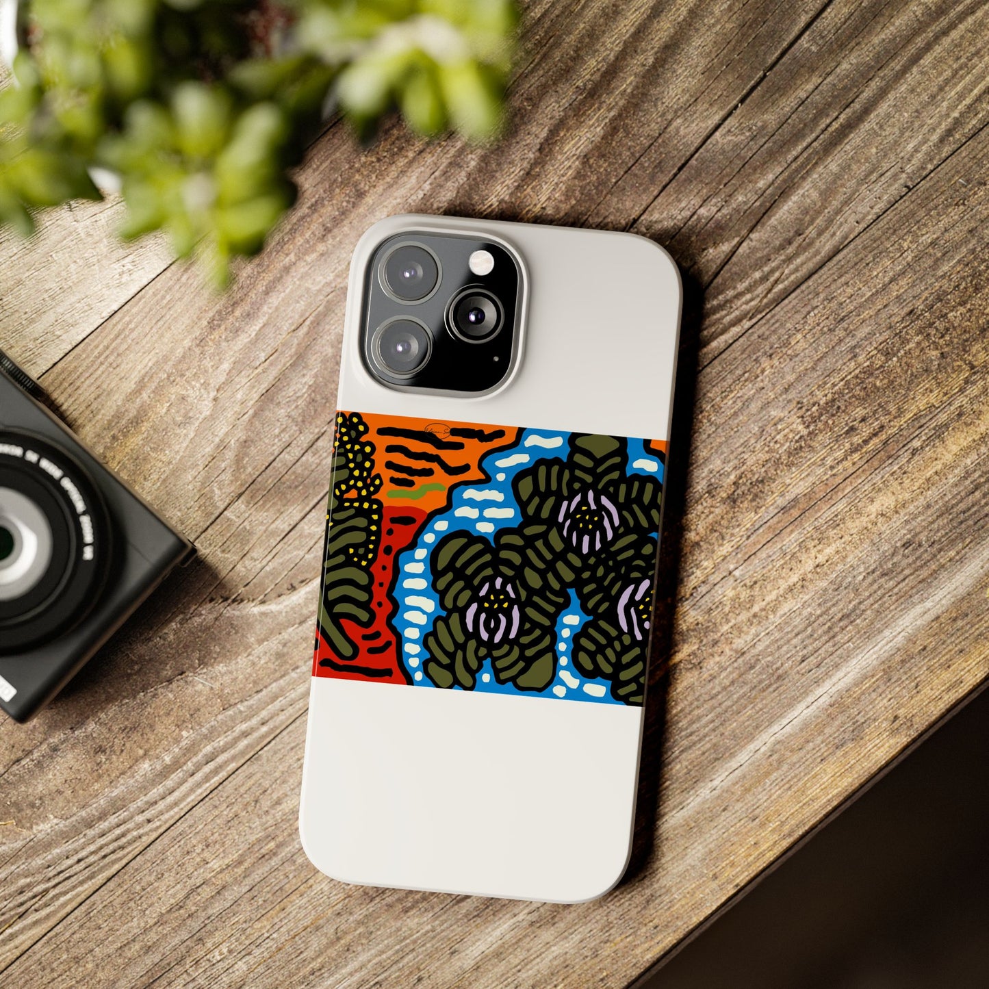 The Sri Lankan water lilies meets the Australian wattle Slim Phone Case