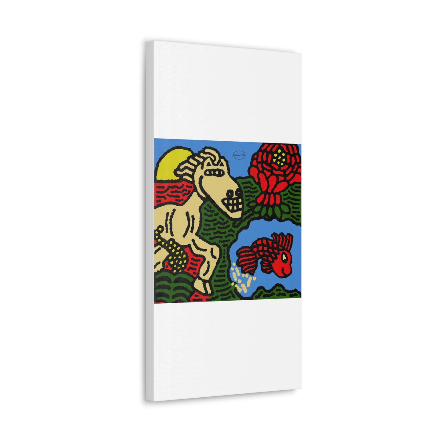 Galloping carefree through life Canvas (Large)