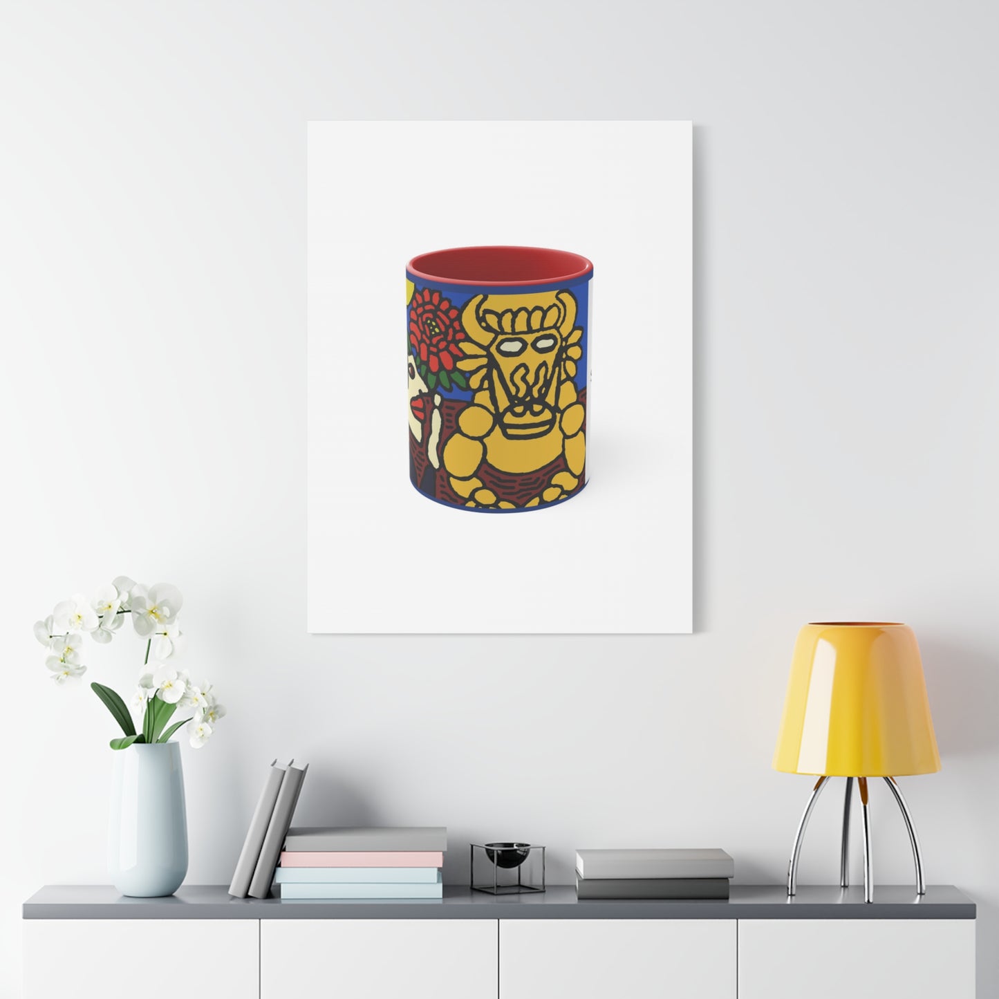 The warrior hailing the mighty golden dragon Canvas (Large)