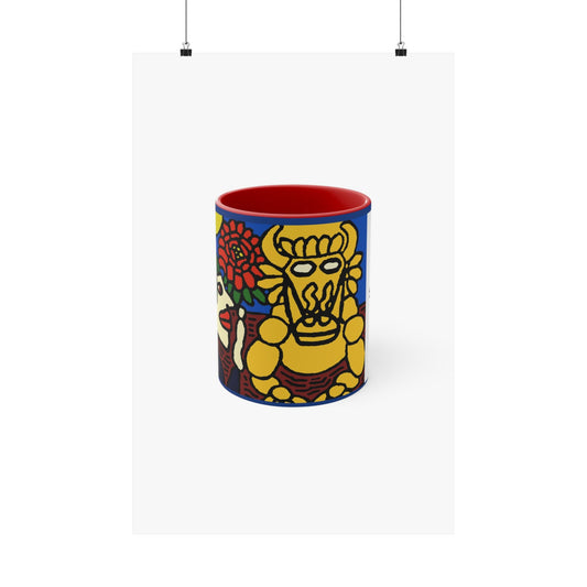 The warrior hailing the mighty golden dragon Matte Poster Vertical (Large)