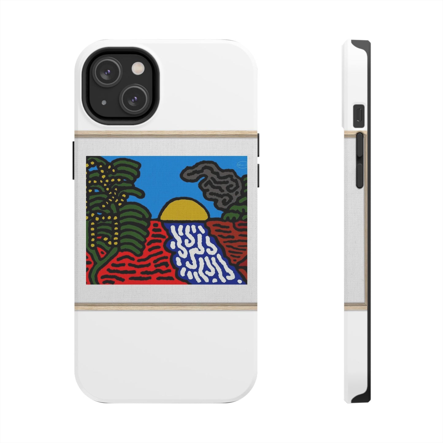 The river that joins the Australian wattle and Lebanese cedar tree in friendship Tough Phone Case