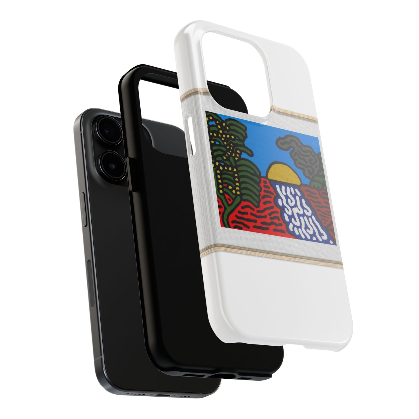 The river that joins the Australian wattle and Lebanese cedar tree in friendship Tough Phone Case