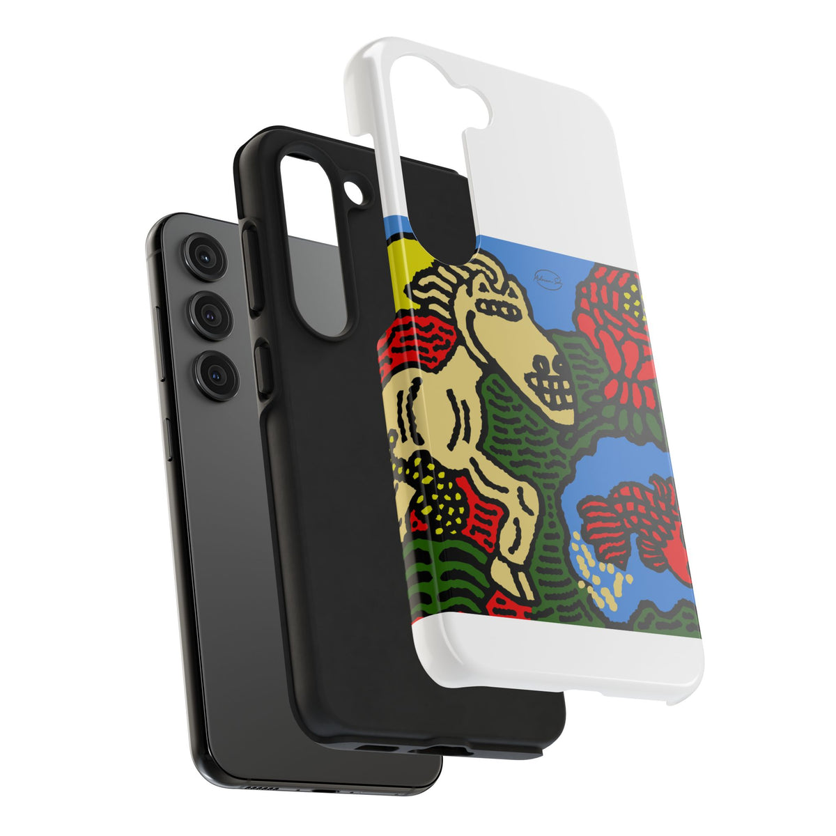 Galloping carefree through life Tough Phone Case