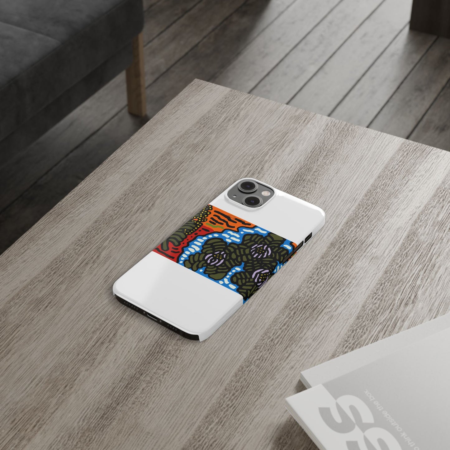 The Sri Lankan water lilies meets the Australian wattle Slim Phone Case