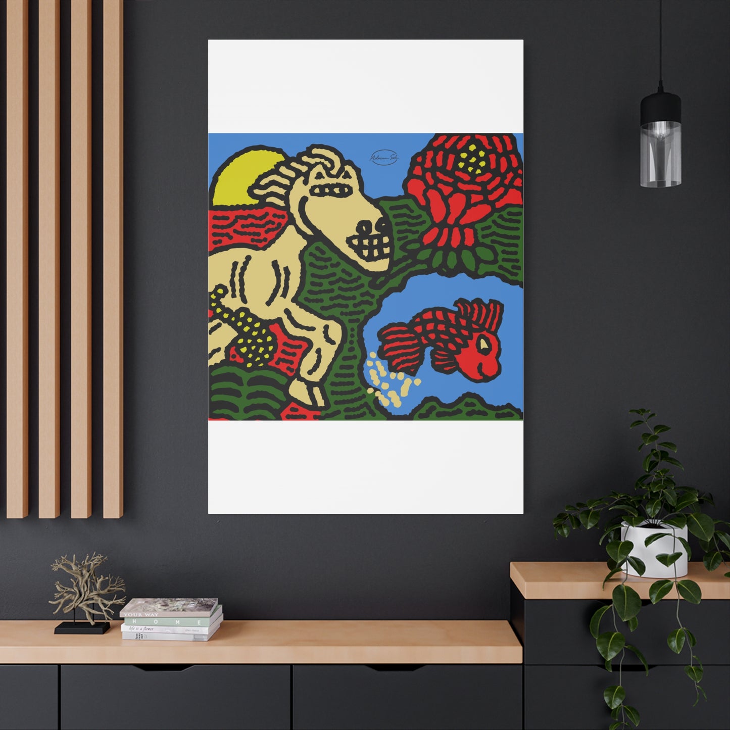 Galloping carefree through life Canvas (Large)