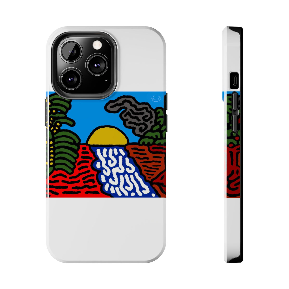 The river that joins the Australian wattle and Lebanese cedar tree in friendship Tough Phone Case