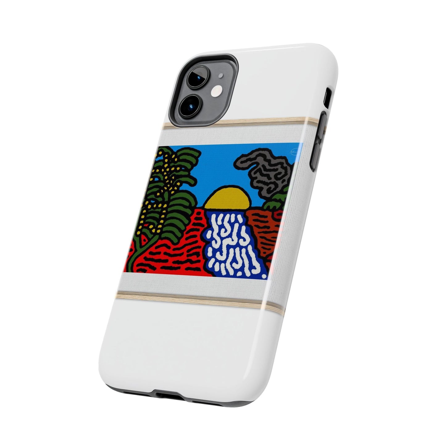 The river that joins the Australian wattle and Lebanese cedar tree in friendship Tough Phone Case