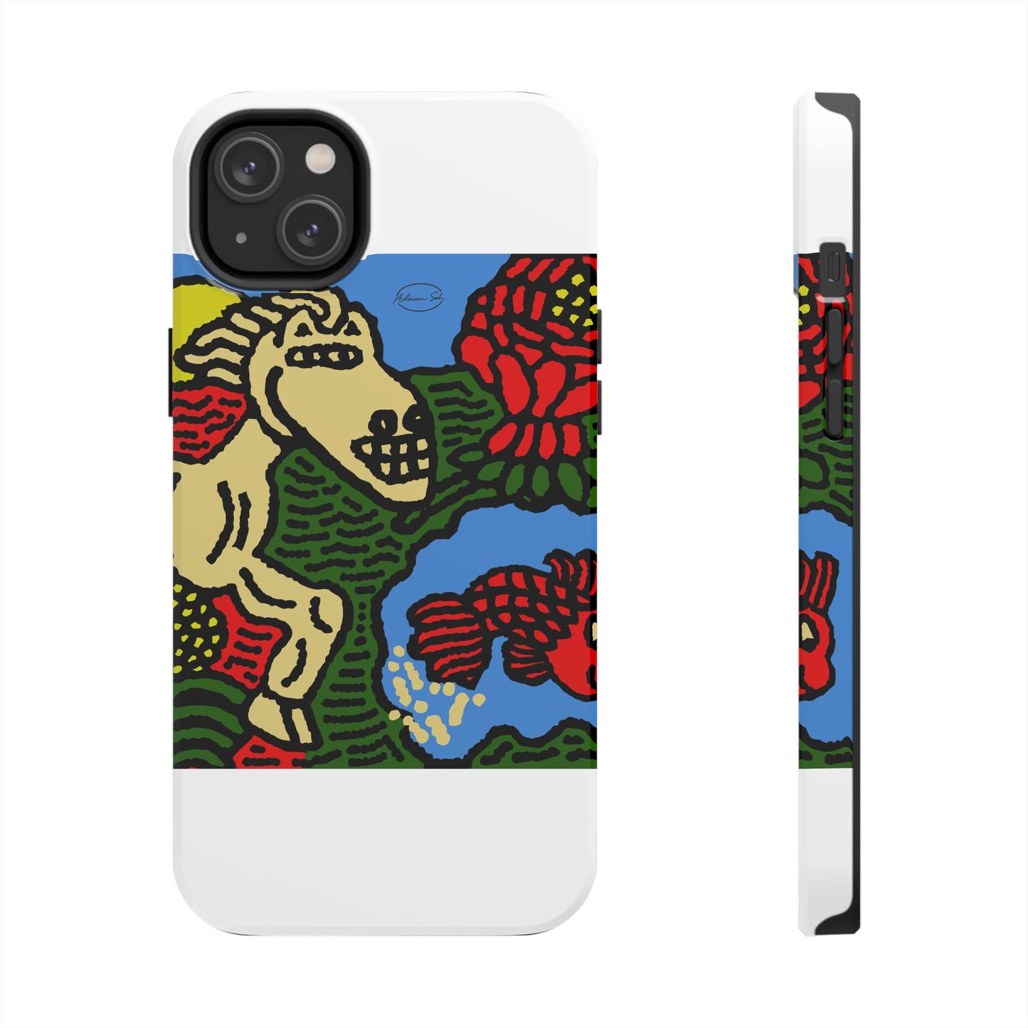 Galloping carefree through life Tough Phone Case