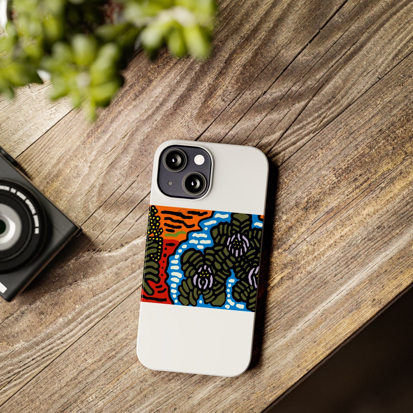 The Sri Lankan water lilies meets the Australian wattle Slim Phone Case