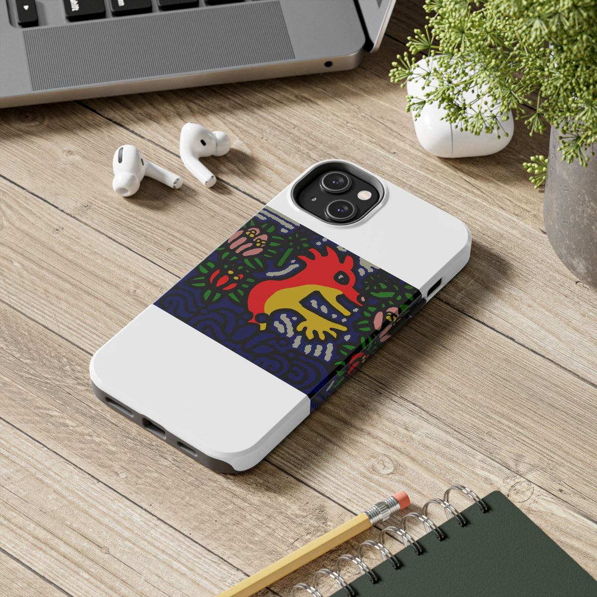 Breaking through the surface of a lotus pond Tough Phone Case
