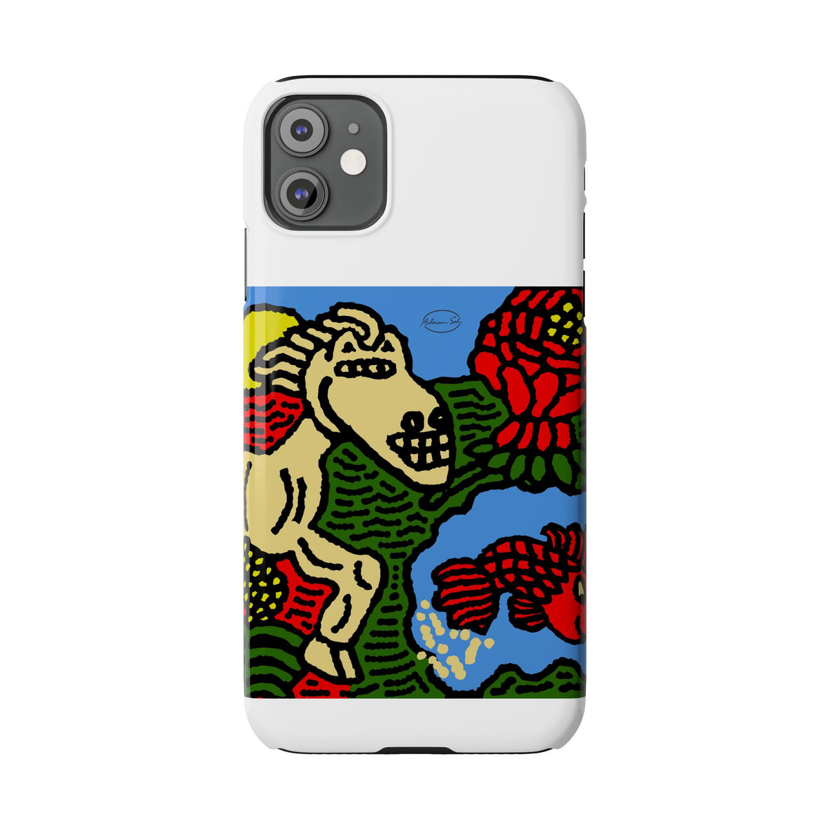 Galloping carefree through life Slim Phone Case