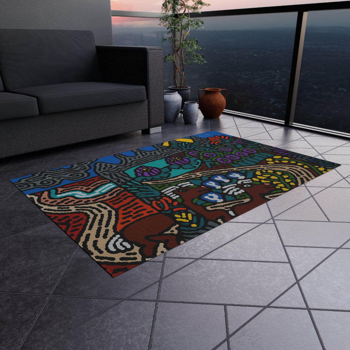 Road to a Sanctuary and Oasis — Outdoor Rug