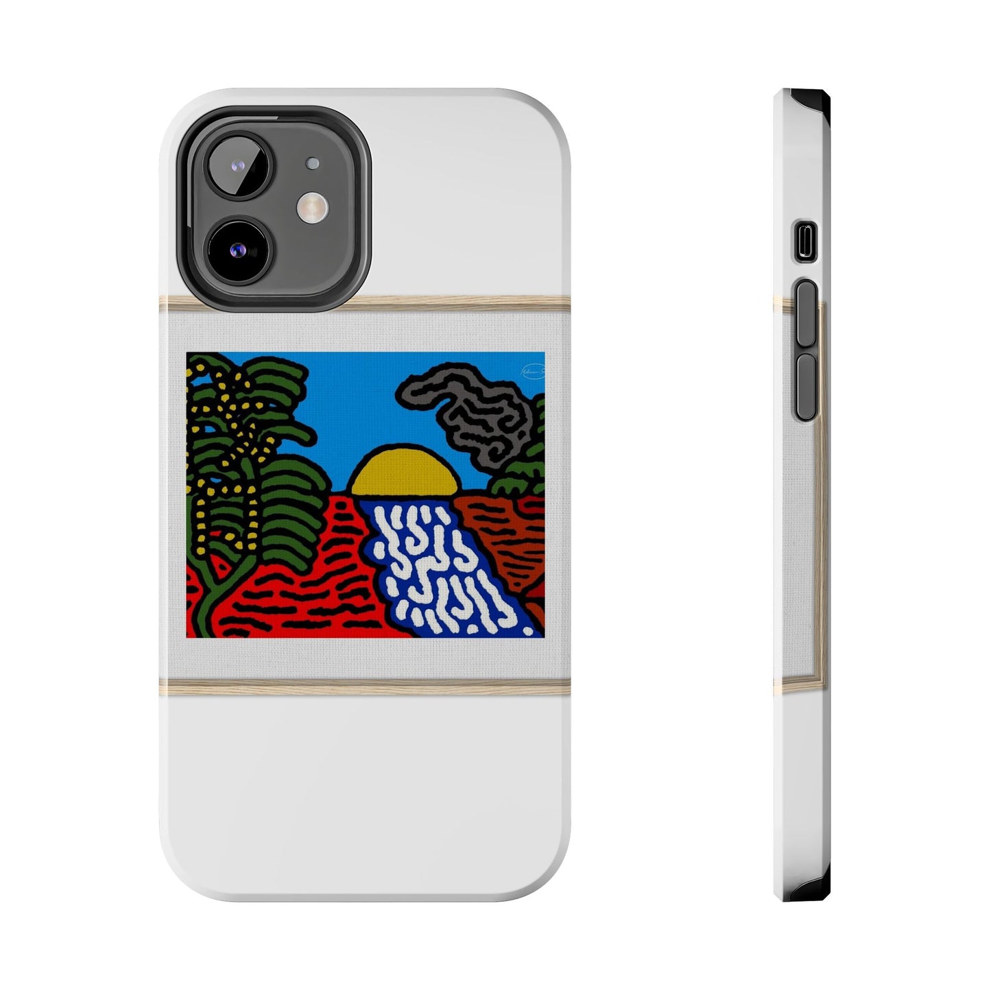 The river that joins the Australian wattle and Lebanese cedar tree in friendship Tough Phone Case