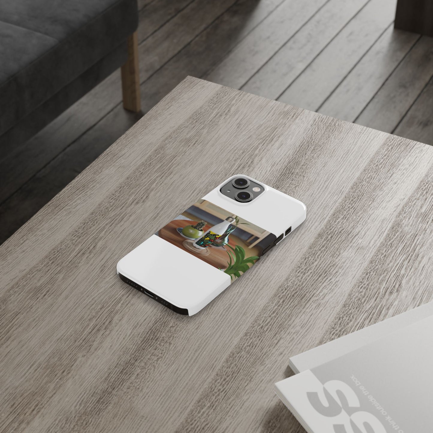 Two dragons enjoying a feast together Slim Phone Case