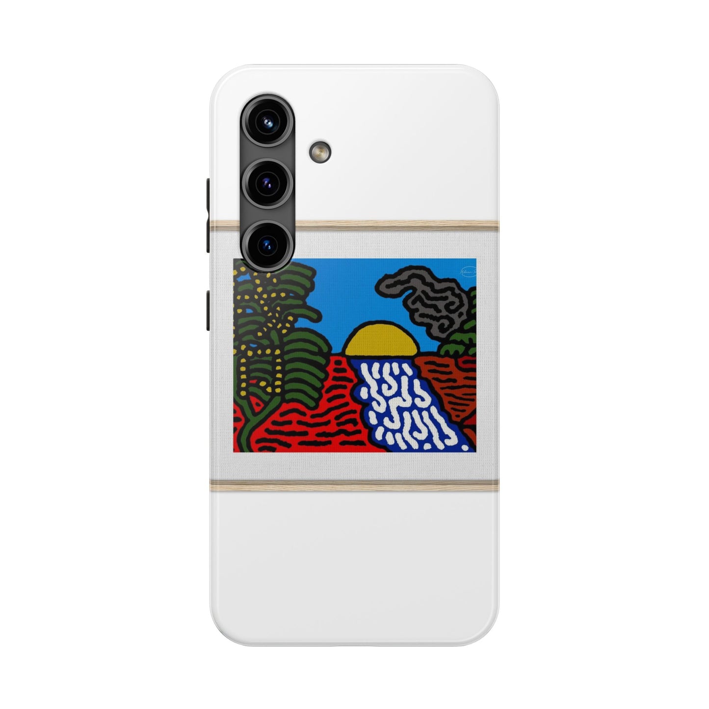 The river that joins the Australian wattle and Lebanese cedar tree in friendship Tough Phone Case