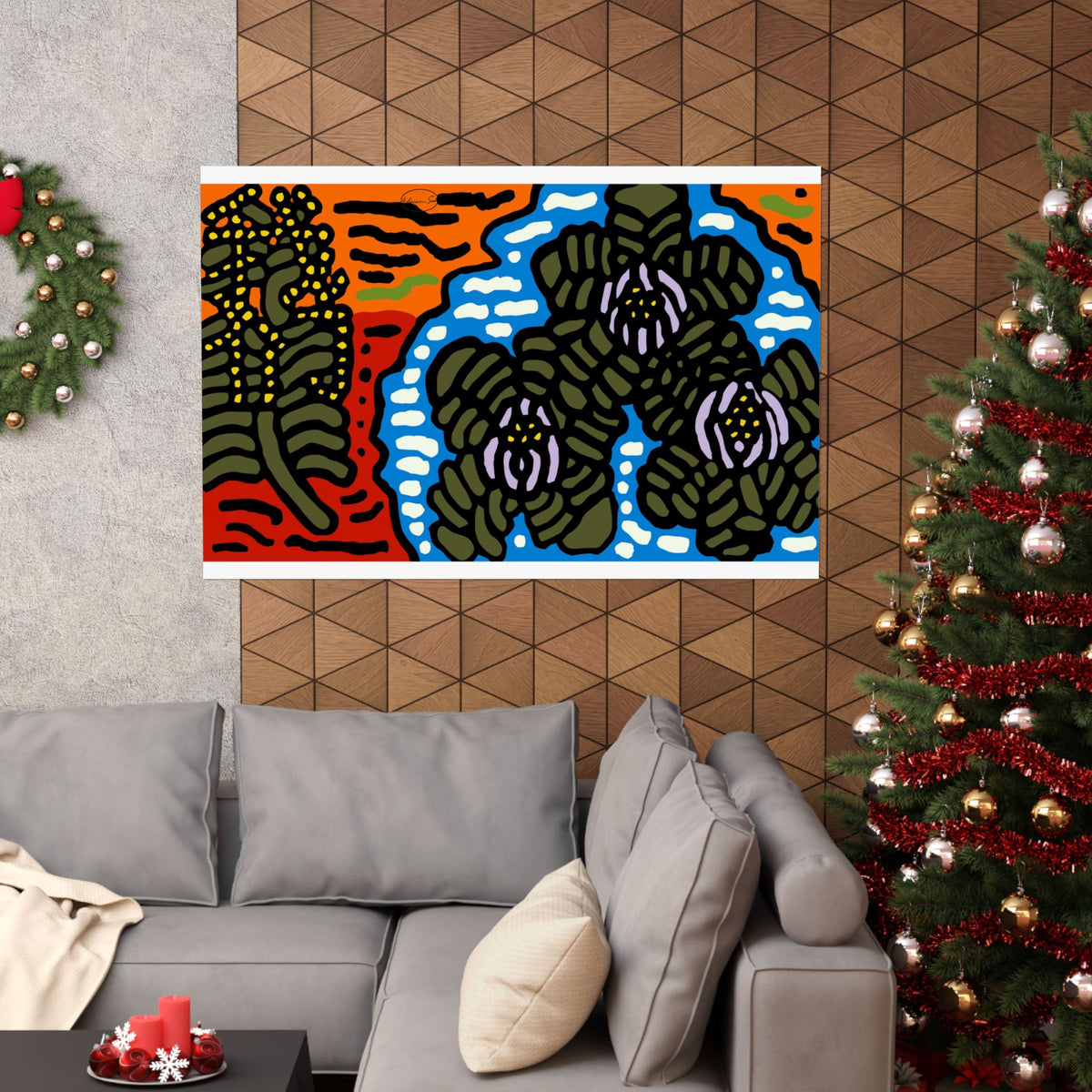 The Sri Lankan water lilies meets the Australian wattle Matte Poster Horizontal (Small)