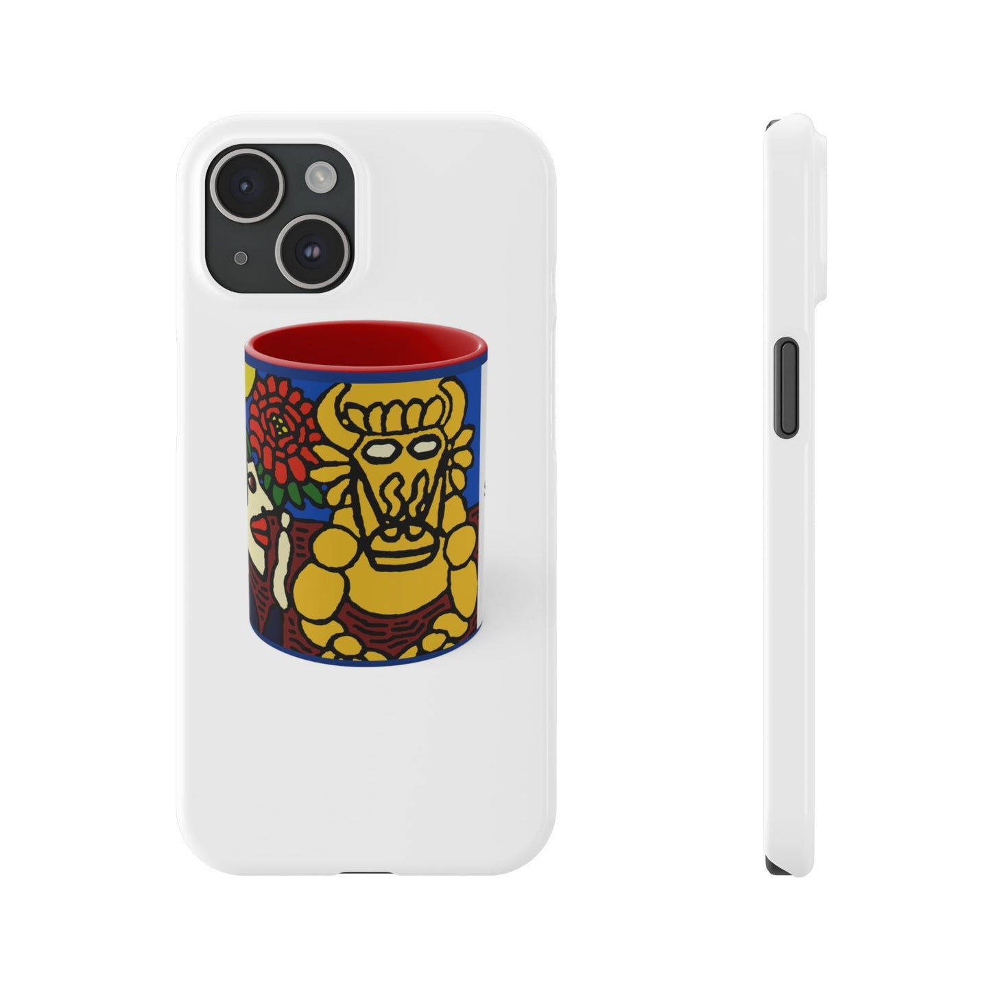 The warrior hailing the mighty golden dragon Slim Phone Case