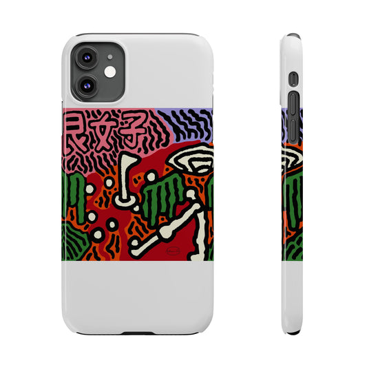 Hitting holes in one throughout life Slim Phone Case