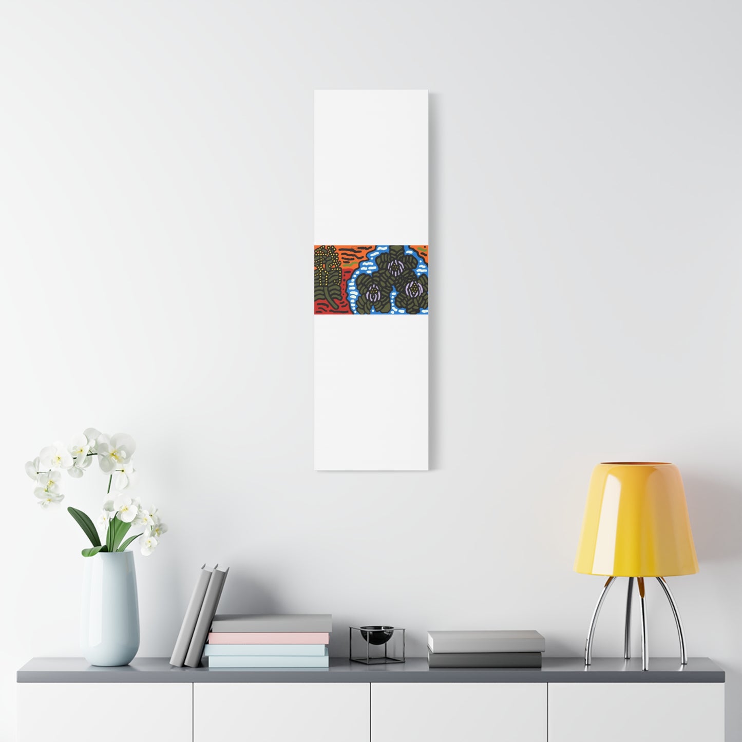 The Sri Lankan water lilies meets the Australian wattle Canvas (Large)