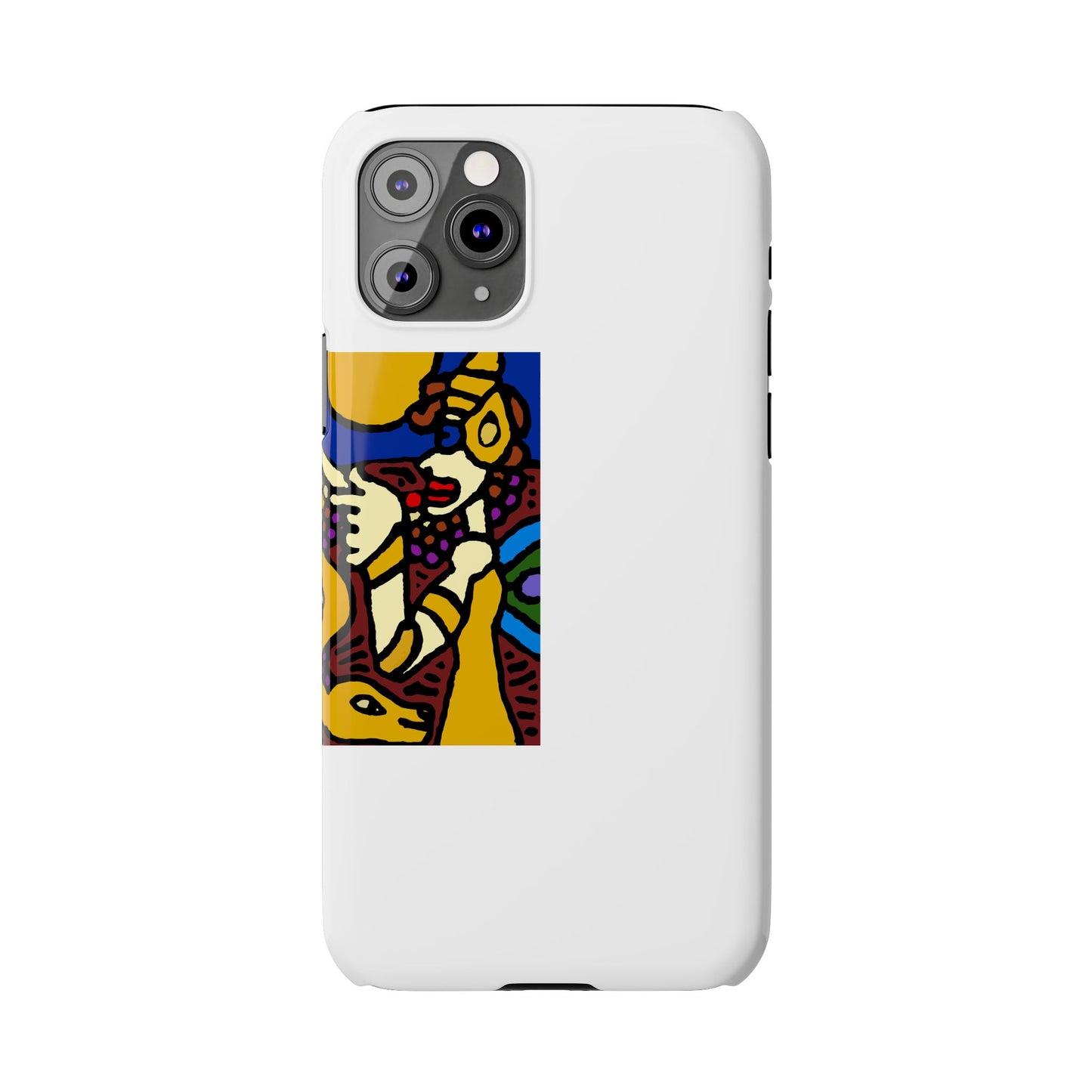 The golden snake being blessed by the fairy Slim Phone Case
