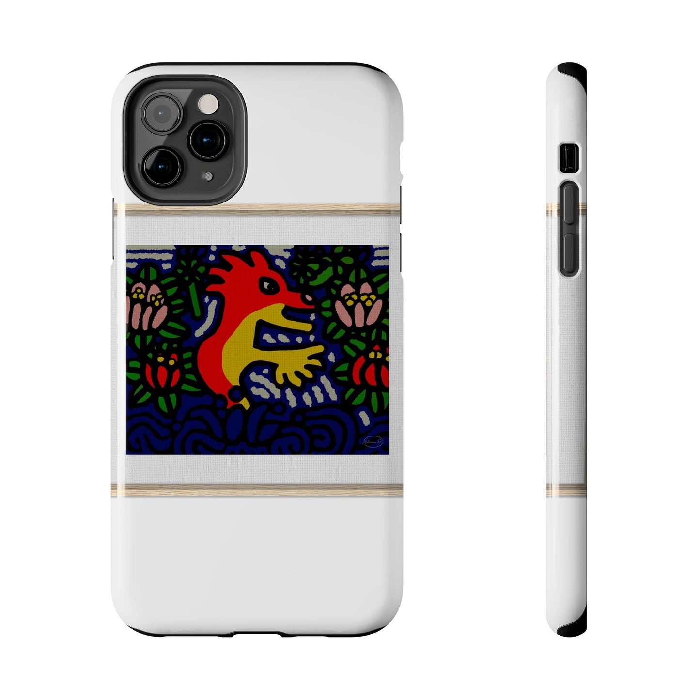 Breaking through the surface of a lotus pond Tough Phone Case