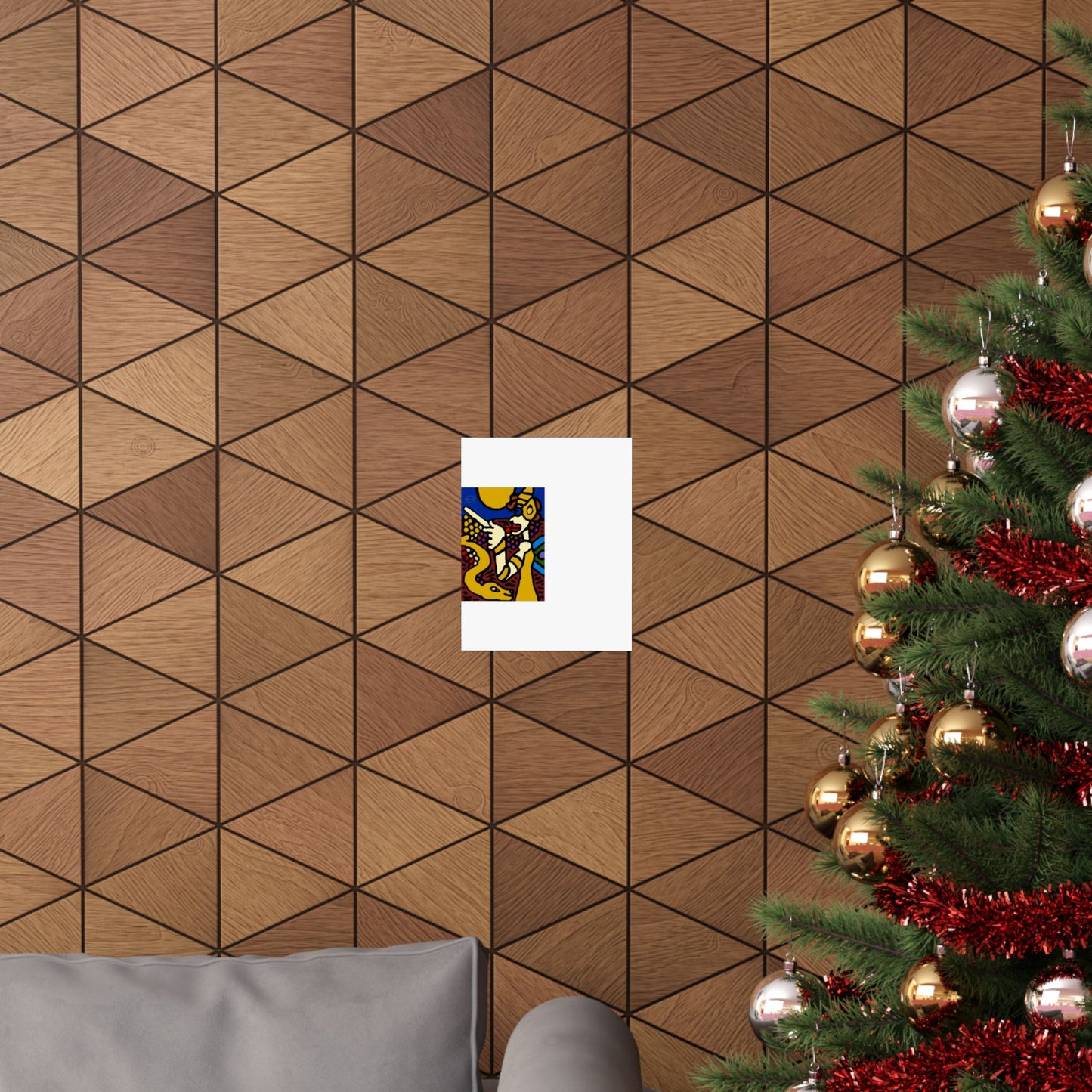 The golden snake being blessed by the fairy Matte Poster Vertical (Small)