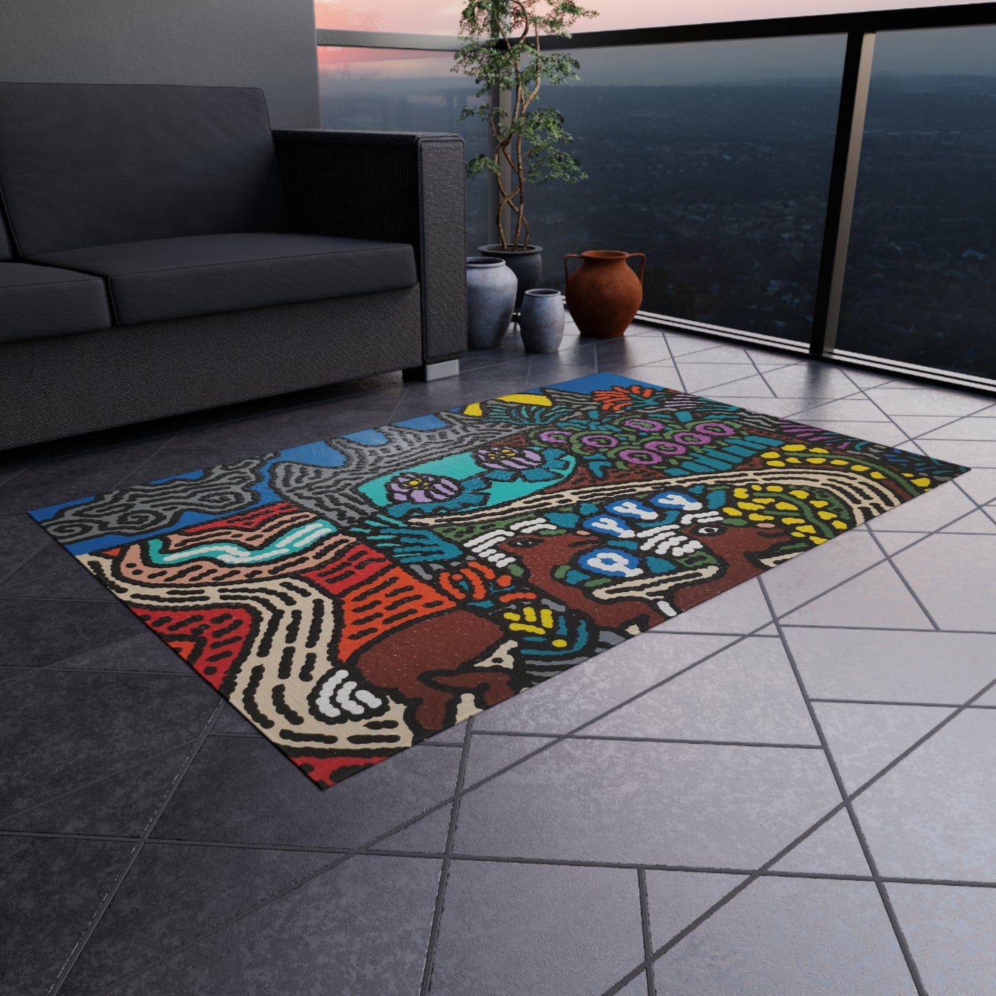 Going to the valley of hope and prosperity — Outdoor Rug