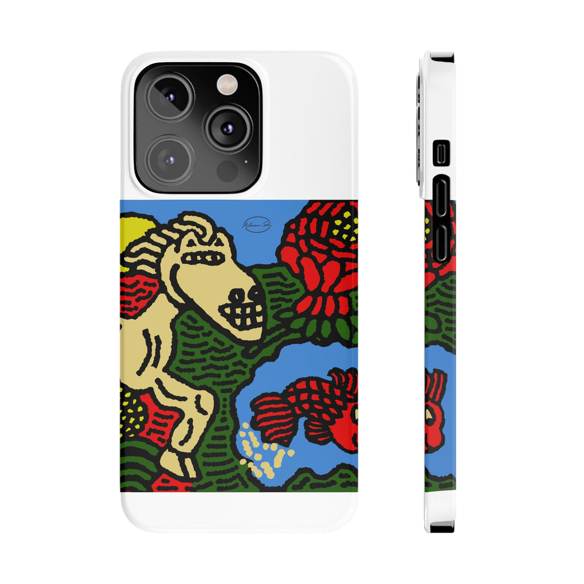 Galloping carefree through life Slim Phone Case