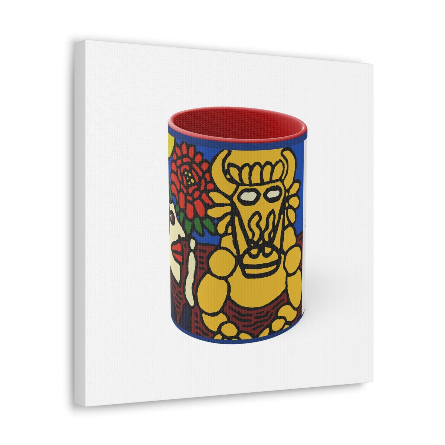 The warrior hailing the mighty golden dragon Canvas (Small)