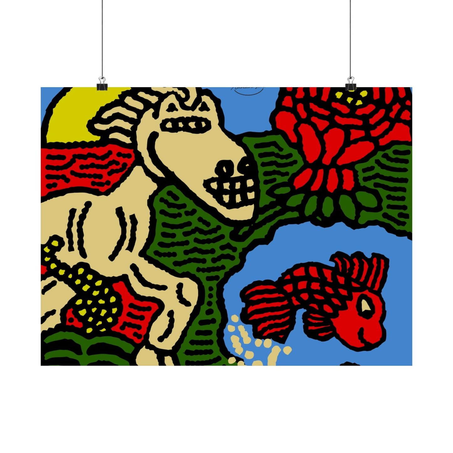 Galloping carefree through life Matte Poster Horizontal (Small)