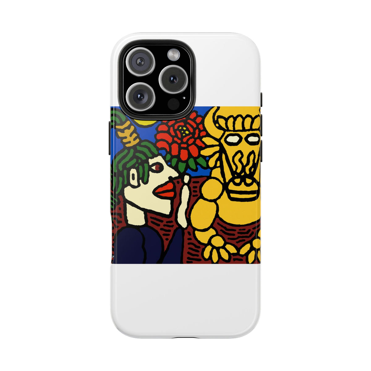 The warrior hailing the mighty golden dragon Tough Phone Case