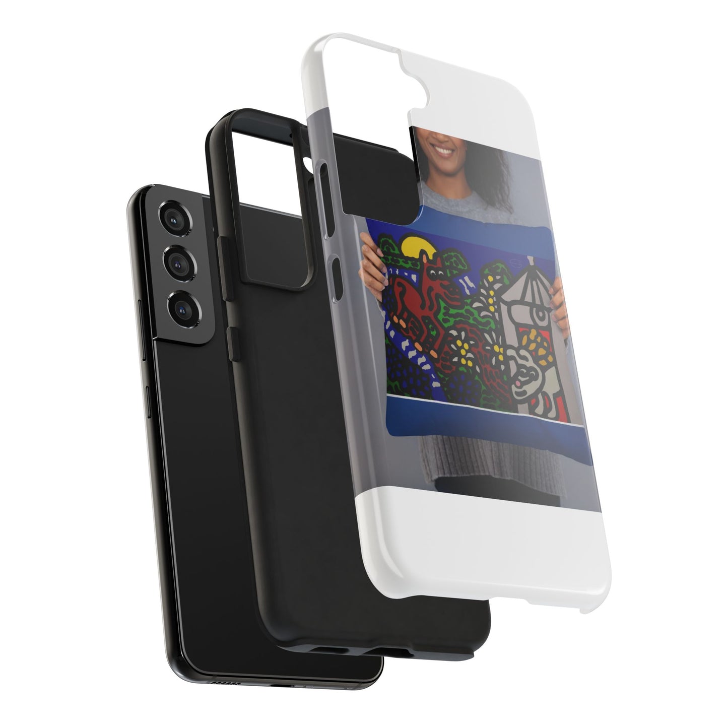Bunny welcoming a friendly horse on his journey Tough Phone Case