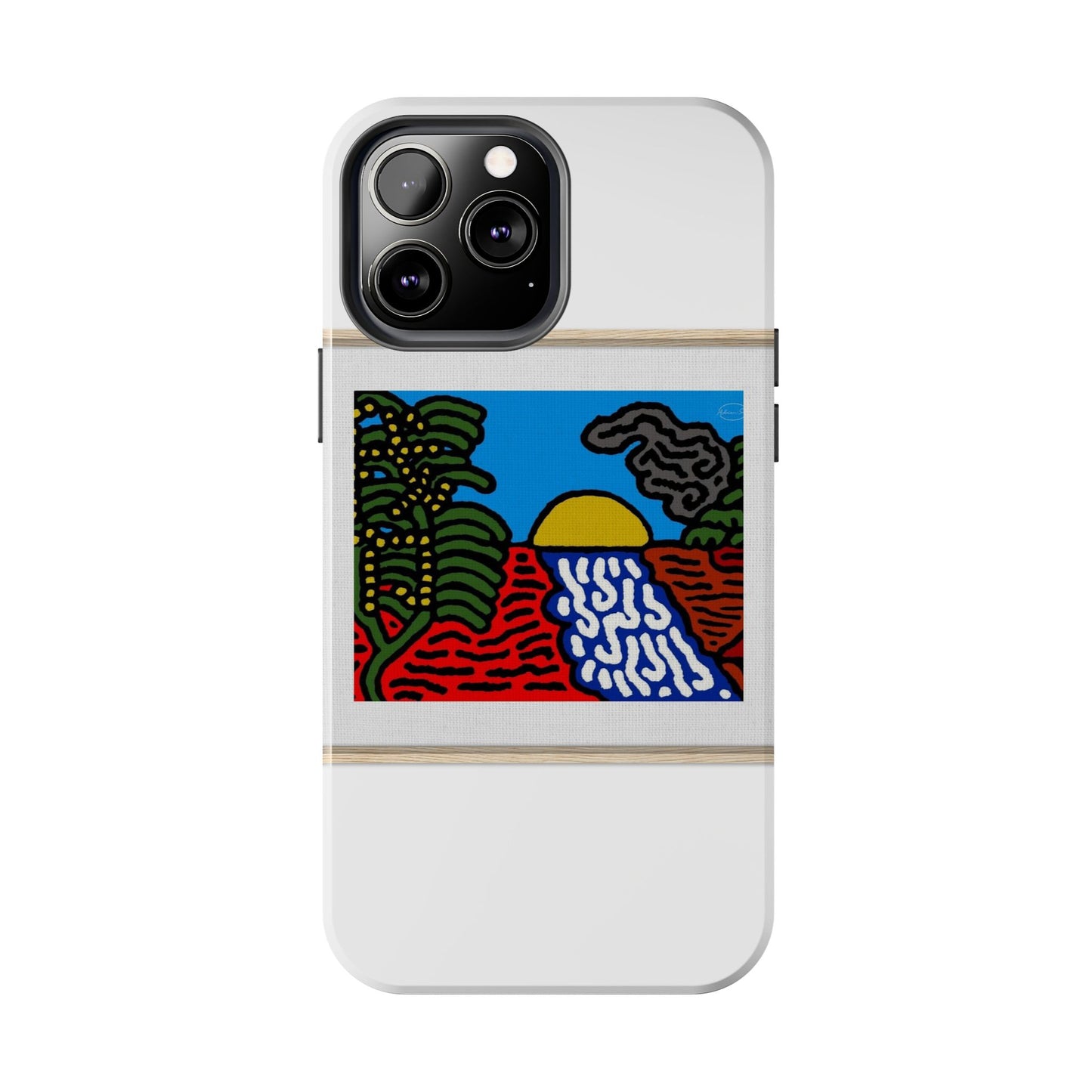 The river that joins the Australian wattle and Lebanese cedar tree in friendship Tough Phone Case