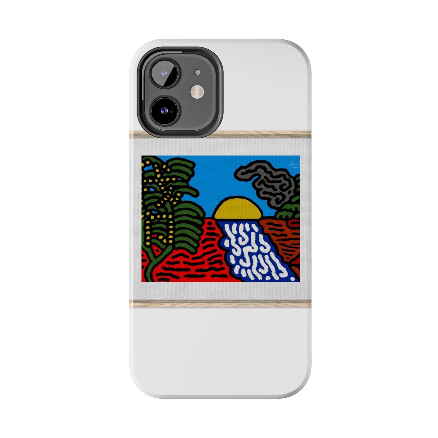 The river that joins the Australian wattle and Lebanese cedar tree in friendship Tough Phone Case