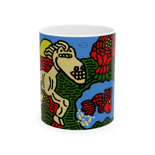 Galloping carefree through life Ceramic Mug