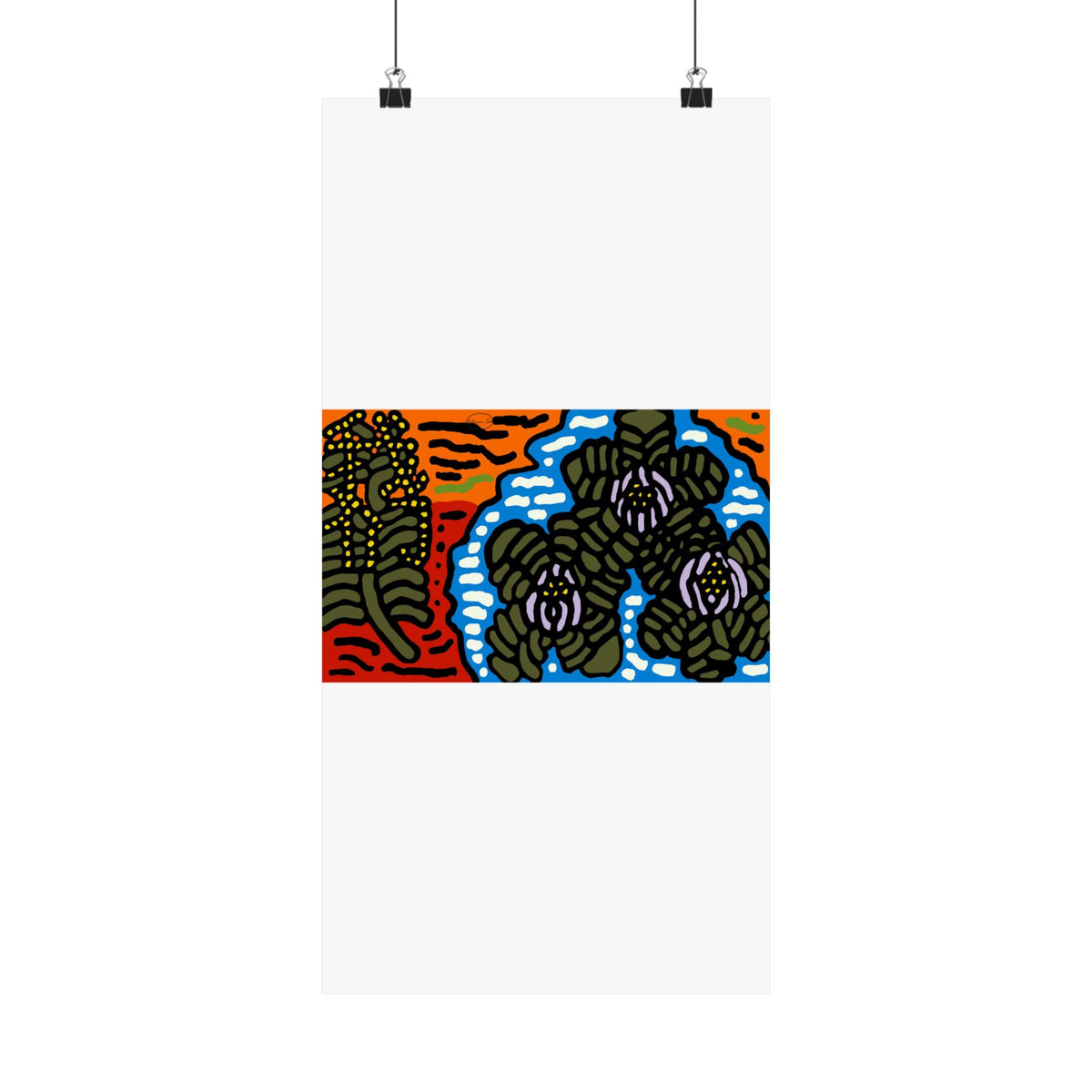 The Sri Lankan water lilies meets the Australian wattle Matte Poster Vertical (Large)