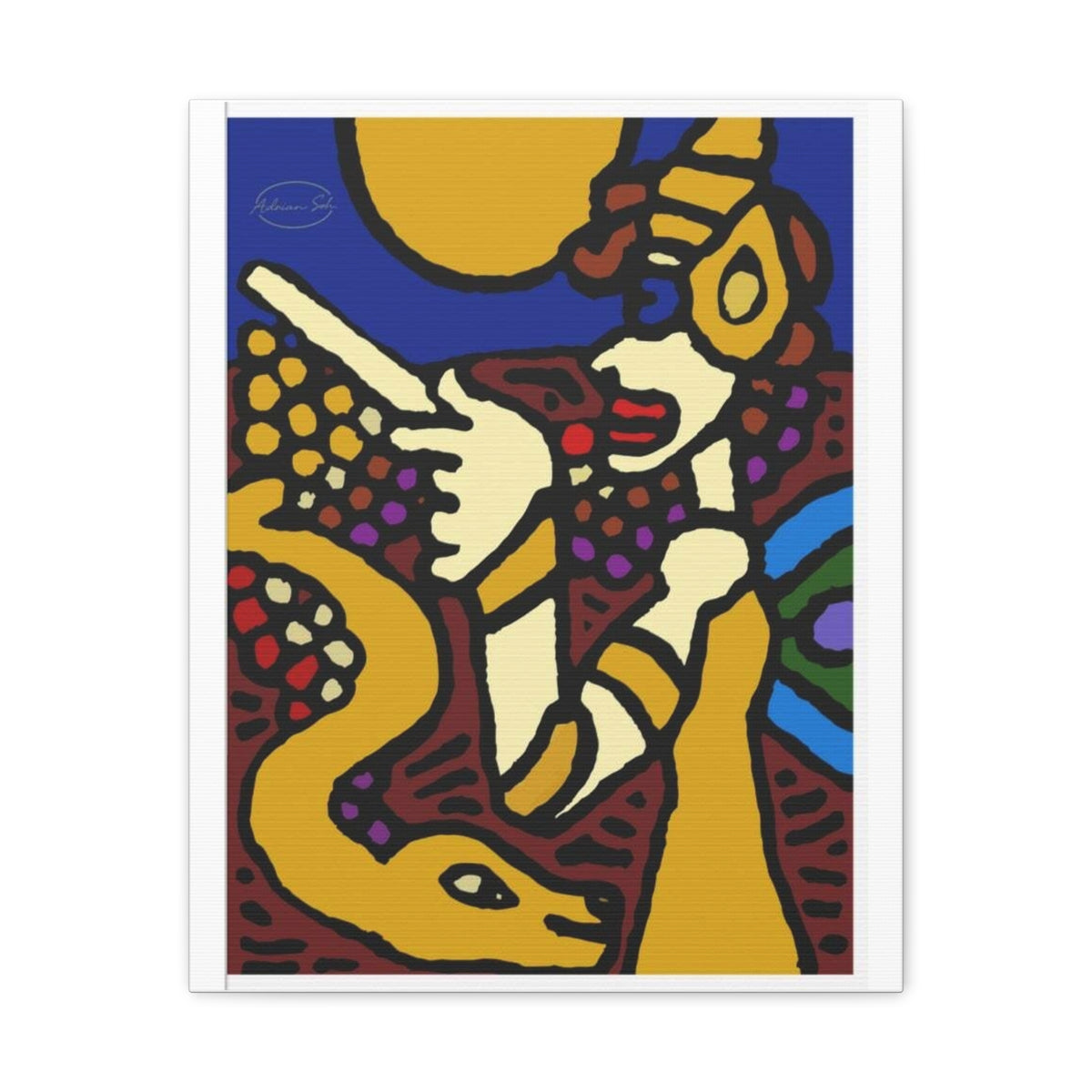 The golden snake being blessed by the fairy Canvas (Large)