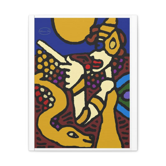 The golden snake being blessed by the fairy Canvas (Large)