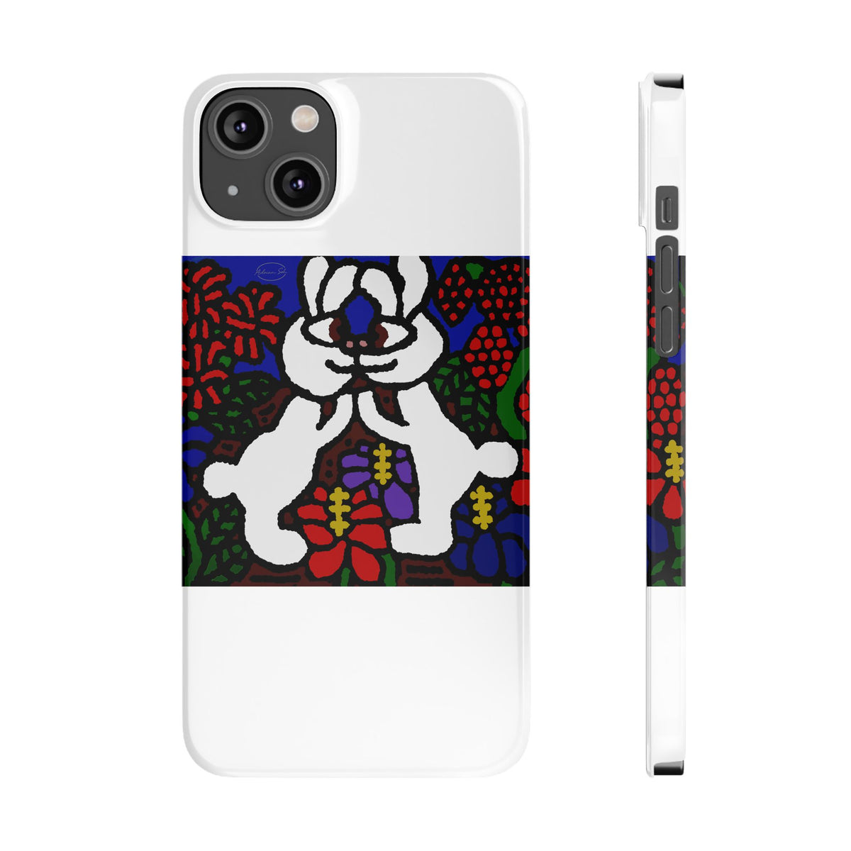 Bunnies in love Slim Phone Case