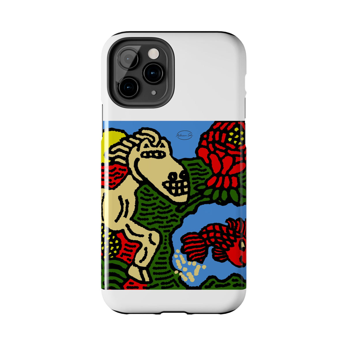 Galloping carefree through life Tough Phone Case